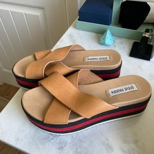 Steven Madden Wedge Flat Sandals-Gucci inspo